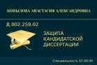 Представление к защите кандидатской диссертации А.А. Копыловой